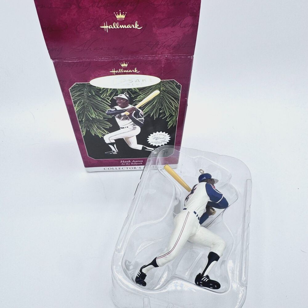 Hark Aaron Atlanta Braves 1997 MLB Baseball Hallmark Christmas Ornament